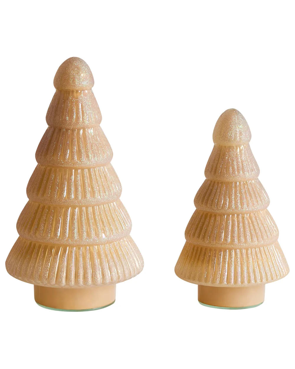 Dekofiguren 2er Set FLAREN 20/25 cm Weihnachtsbaum Beige
