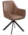 Chaise de salle à manger MORNAS Cuir PU Marron