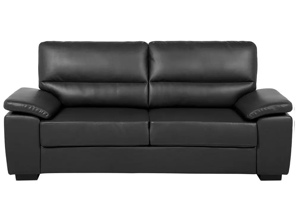 Sofa 3-Sitzer VOGAR Kunstleder Schwarz