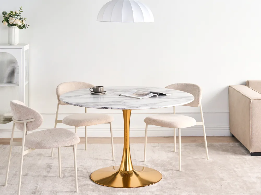 Esstisch BOCA Weißer Marmor 120 cm 120 cm