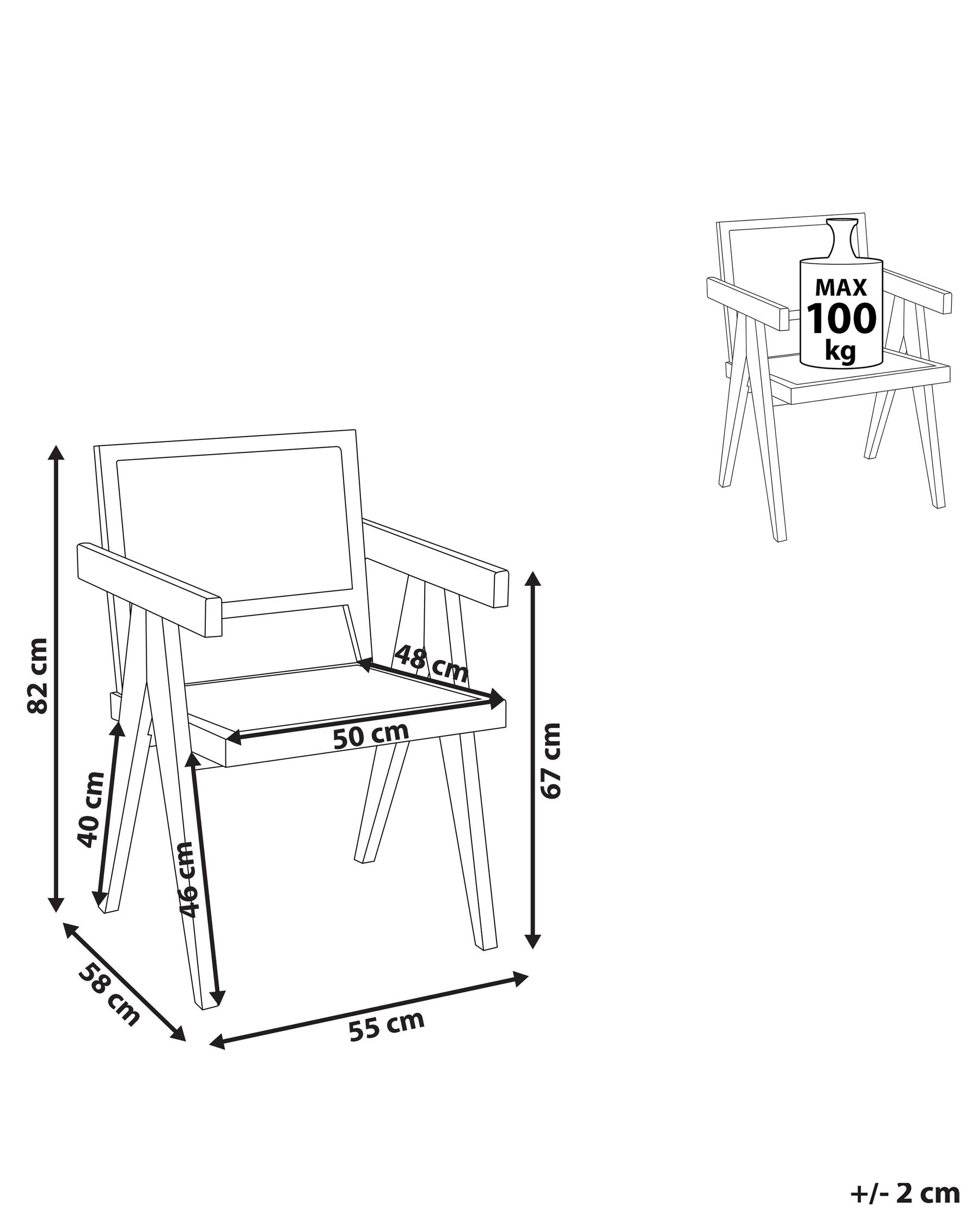 Dining Chair WESTBROOK Mahogany Black_848258