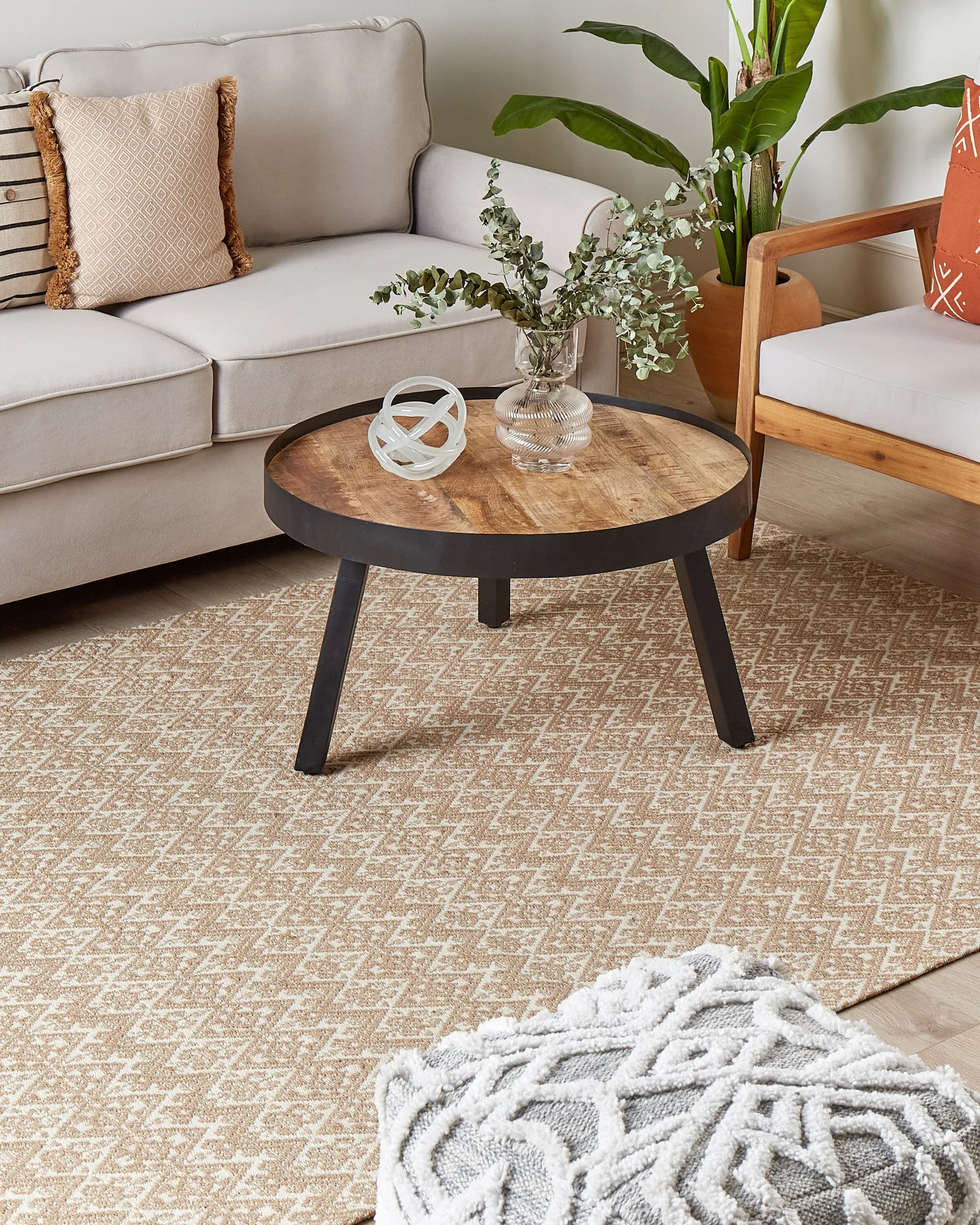 Rug ATIMA Beige 160 x 230 cm Jute_852783