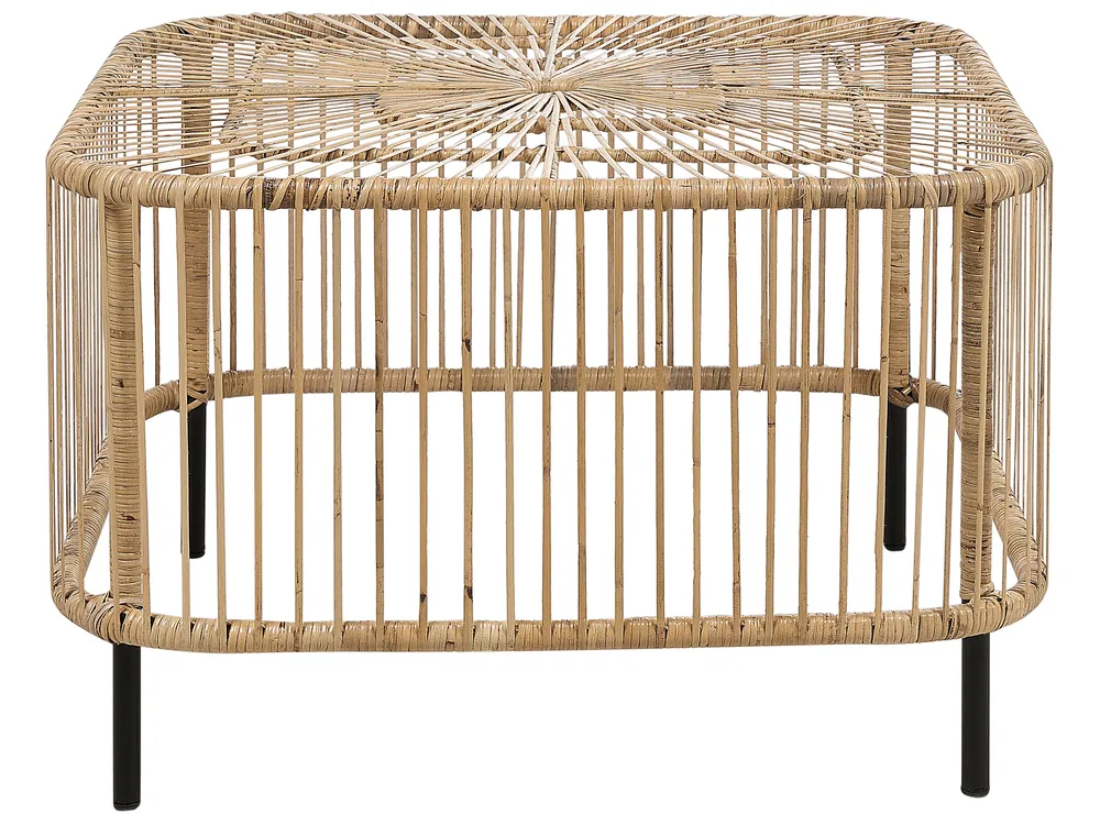Garden Lounge Set with Table 4 Seater MARATEA/CESENATICO Rattan Natural_878764