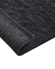 Badematte GOELA Schwarz 60 x 90 cm Baumwolle_1025866