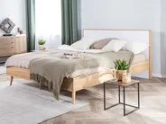 Bed SERRIS 160 x 200 cm (EU King Size) Light Brown_748349