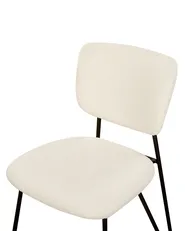 Esszimmerstuhl 2er Set NELKO Bouclé Cremeweiß_884723