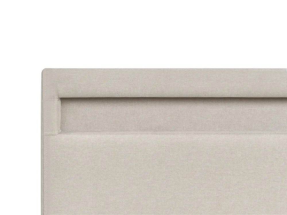 Bett mit Stauraum und LED-Beleuchtung ARMELLE Stoff Beige 180 x 200 cm_994525