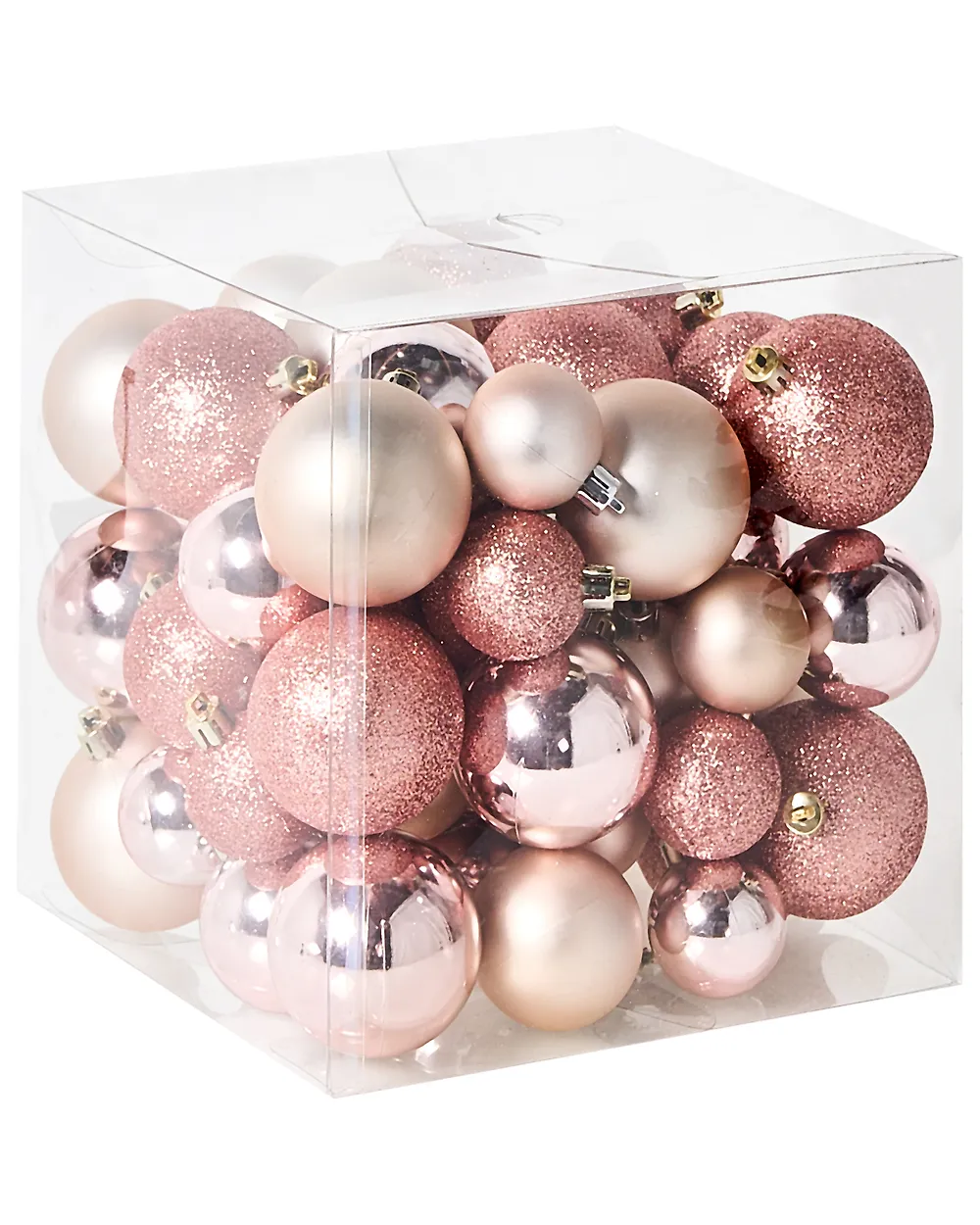 Weihnachtskugel 60er Set TYIN Rosa