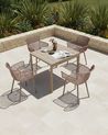 Gartenstuhl 4er Set PESARO Braun