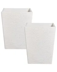 Set of 2 Plant Pots CYRODALIS 42 cm White_1123835