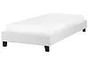 Bett ohne Kopfteil Stoff ROANNE 90 x 200 cm Hellgrau