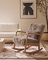 Schaukelsessel SKOVDE Webpelz Taupe