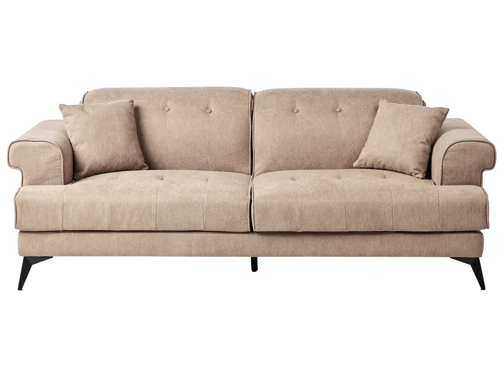 Sofa 3-Sitzer SKIVE Stoff Hellbraun_961944