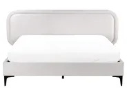 Bett mit Lattenrost Samtstoff SUZETTE 160 x 200 cm Hellgrau_989479
