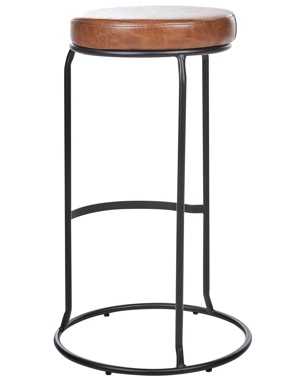 Set mit 2 Barhockern MILROY Kunstleder Braun_913985