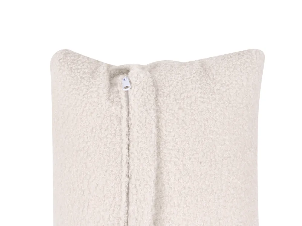 Sofa Bed 3 Seater VAXHOLM with Storage Boucle Light Beige_1026847