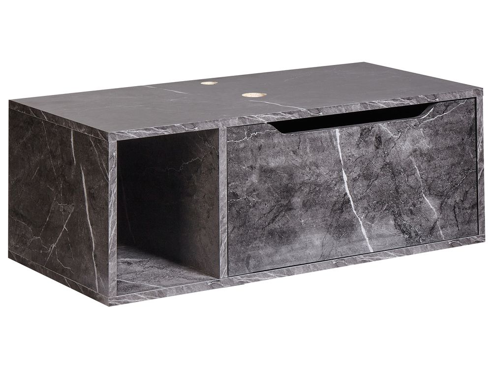 Stenska omarica pod umivalnikom CASCAVEL 80 cm Črni marmor
