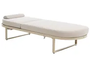 Sonnenliege mit Kissen RONCOLO Metall Beige_1117410