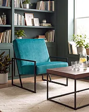 Armchair DELARY Velvet Teal_1156186