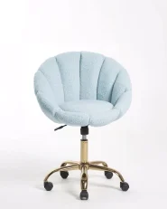 Schreibtischstuhl ANNABELLE Bouclé Hellblau_1182914