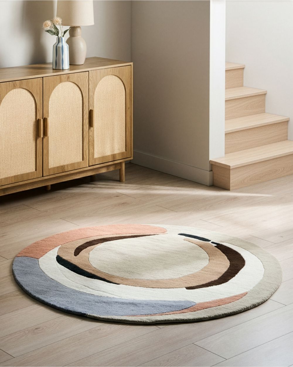 Teppich SARGODHA Bunt ø 140 cm Wolle