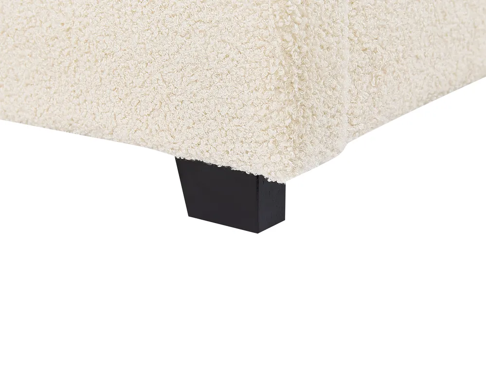 Bett mit Stauraum VAUCLUSE Bouclé Beige 180 x 200 cm_820403