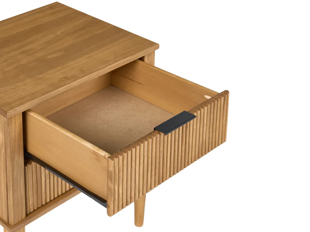 Schlafzimmer Set Kiefernholz AMBAZAC 140 x 200 cm Hellbraun_1118828