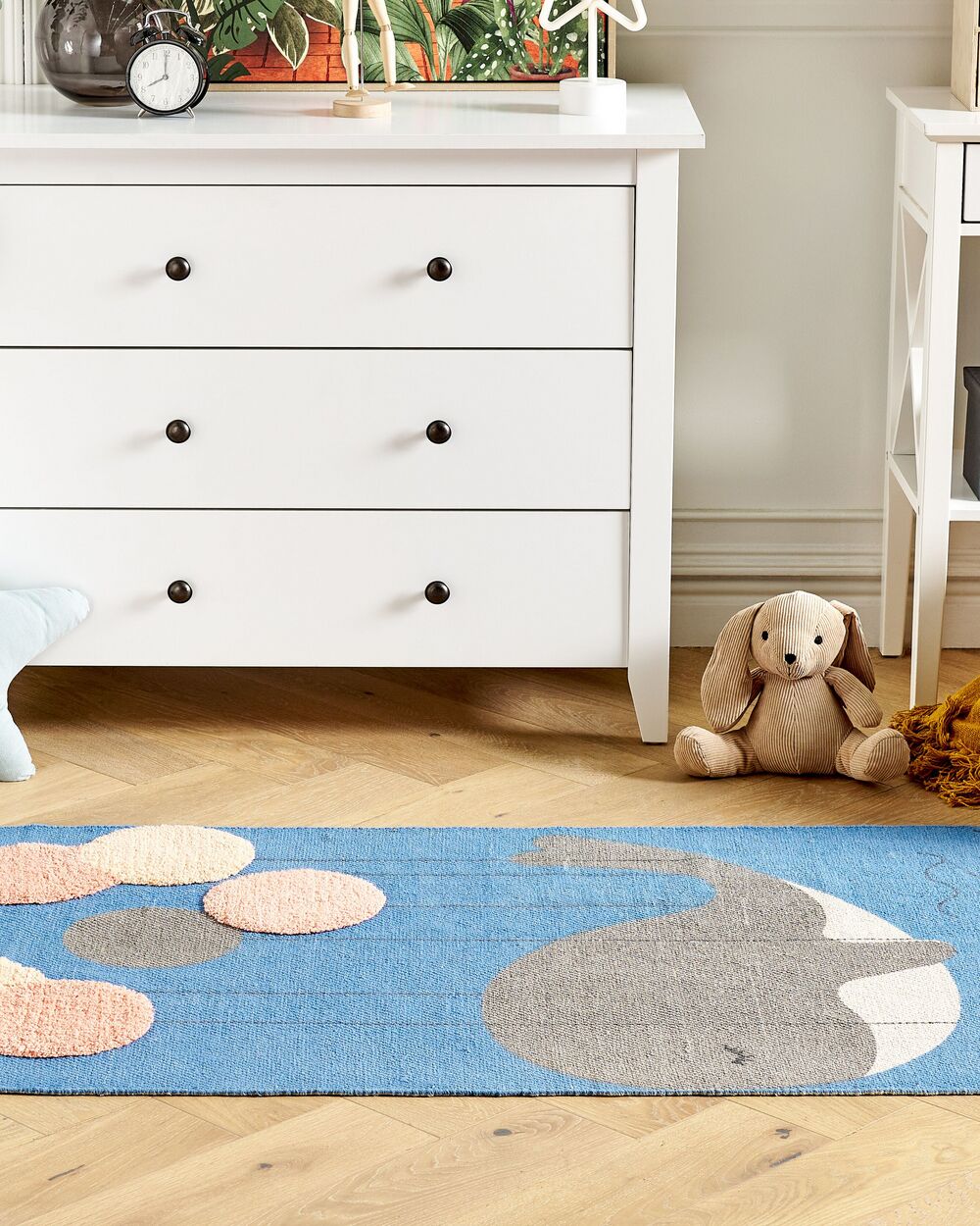 Kids Rug BALABANG Blue 80 x 150 cm Cotton