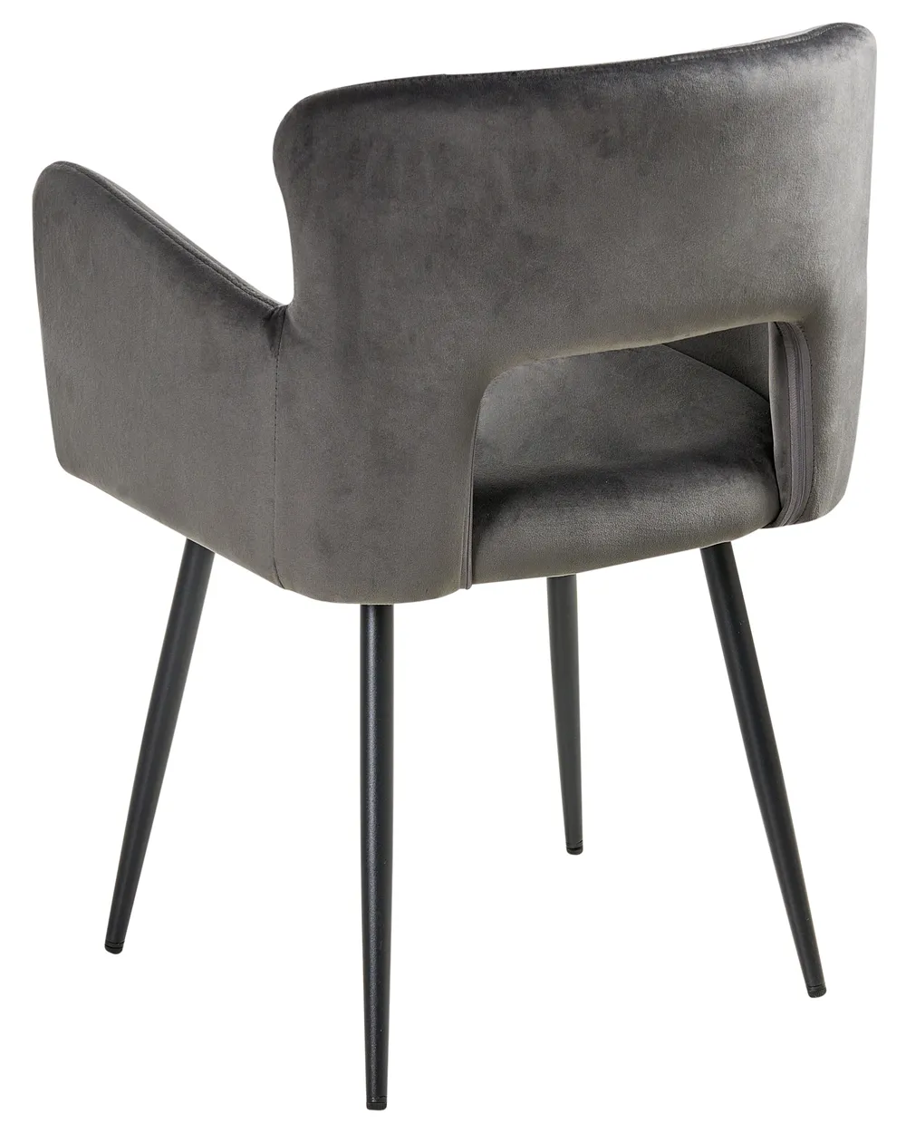 Set of 2 Dining Chairs SANILAC Velvet Dark Grey_847074