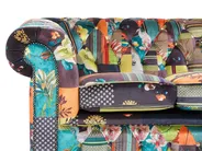 Sofa 3-Sitzer CHESTERFIELD Stoff Hellgrün_673216