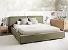 Wasserbett Stoff LINARDS 180 x 200 cm Olivgrün