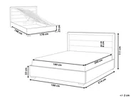 Bett mit Stauraum ROUEN Samtstoff Dunkelgrau 180 x 200 cm_843827