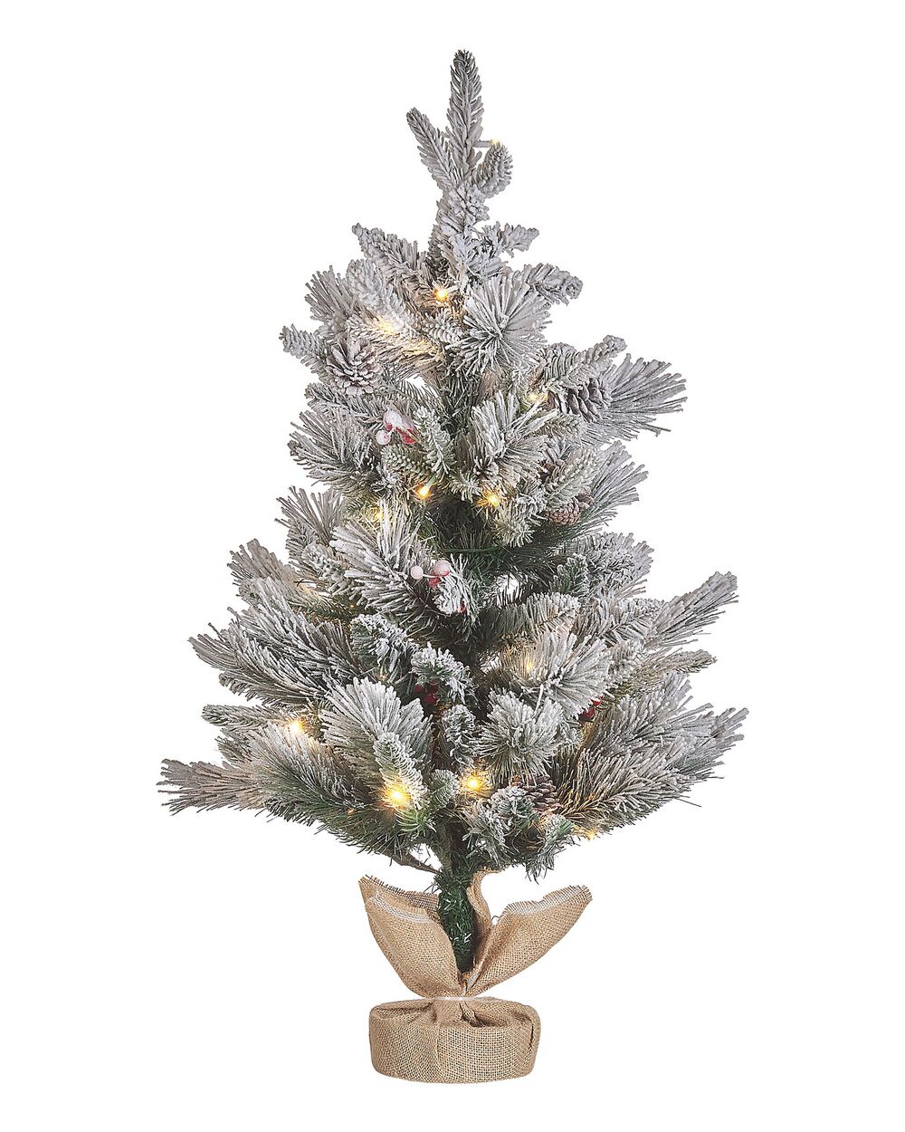 Artificial Snowy Christmas Tree LED MALIGNE 90 cm White