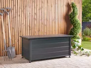 Aufbewahrungsbox CAMPALTO 113 cm 50 cm Metall Dunkelgrau_937974
