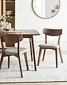 Set van 2 eetkamerstoelen HOLLY Hout Bruin/beige