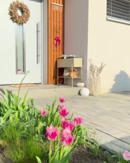Blumentopf mit Beinen VINCA 70 cm Metall Beige_994871
