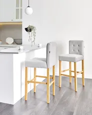 Set mit 2 Barstühlen MADISON Grau_970086