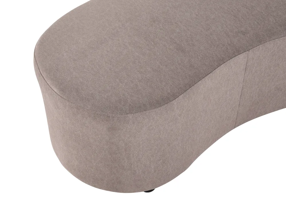 Sofa AMAL mit Ottomane Stoff Taupe_1143366