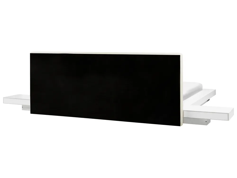 Bett mit LED Kunstleder ZEN 180 x 200 cm Weiß_938382
