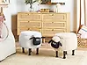 Tierhocker mit Stauraum SHEEP Schaf Stoff Hellbeige