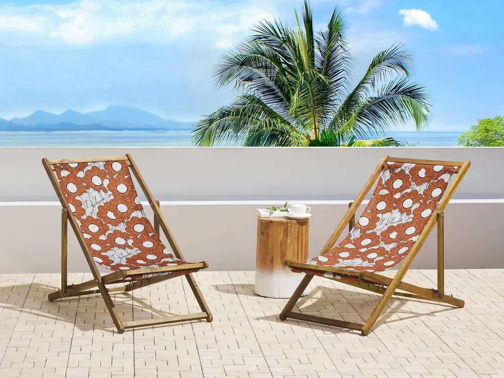 Ersatzstoff für Sonnenliege 2er Set ANZIO/AVELLINO 113 x 44 cm Rot