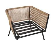 Bistro Set inkl. Kissen GARGANO Polyrattan Hellbraun_812228