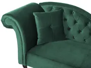 Linksseitige Chaiselongue LATTES Samtstoff Dunkelgrün_791498