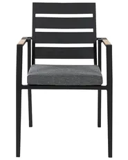 Set mit 4 Stühlen und Sitzkissen TAVIANO Metall Schwarz_841718