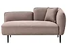 Rechtsseitige Chaiselongue CHEVANNES Stoff Braun