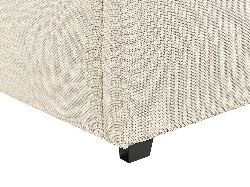 Ottoman Bed VAUCLUSE Fabric Beige 160 x 200 cm (EU King Size)_876845