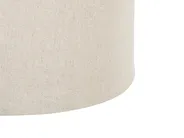 Kids Storage Pouffe APACHE Faux Linen Beige_779606