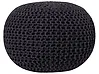 Pouf CONRAD Baumwolle Schwarz