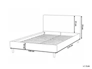 Bettrahmenbezug FITOU 120 x 200 cm Schwarz_1014259