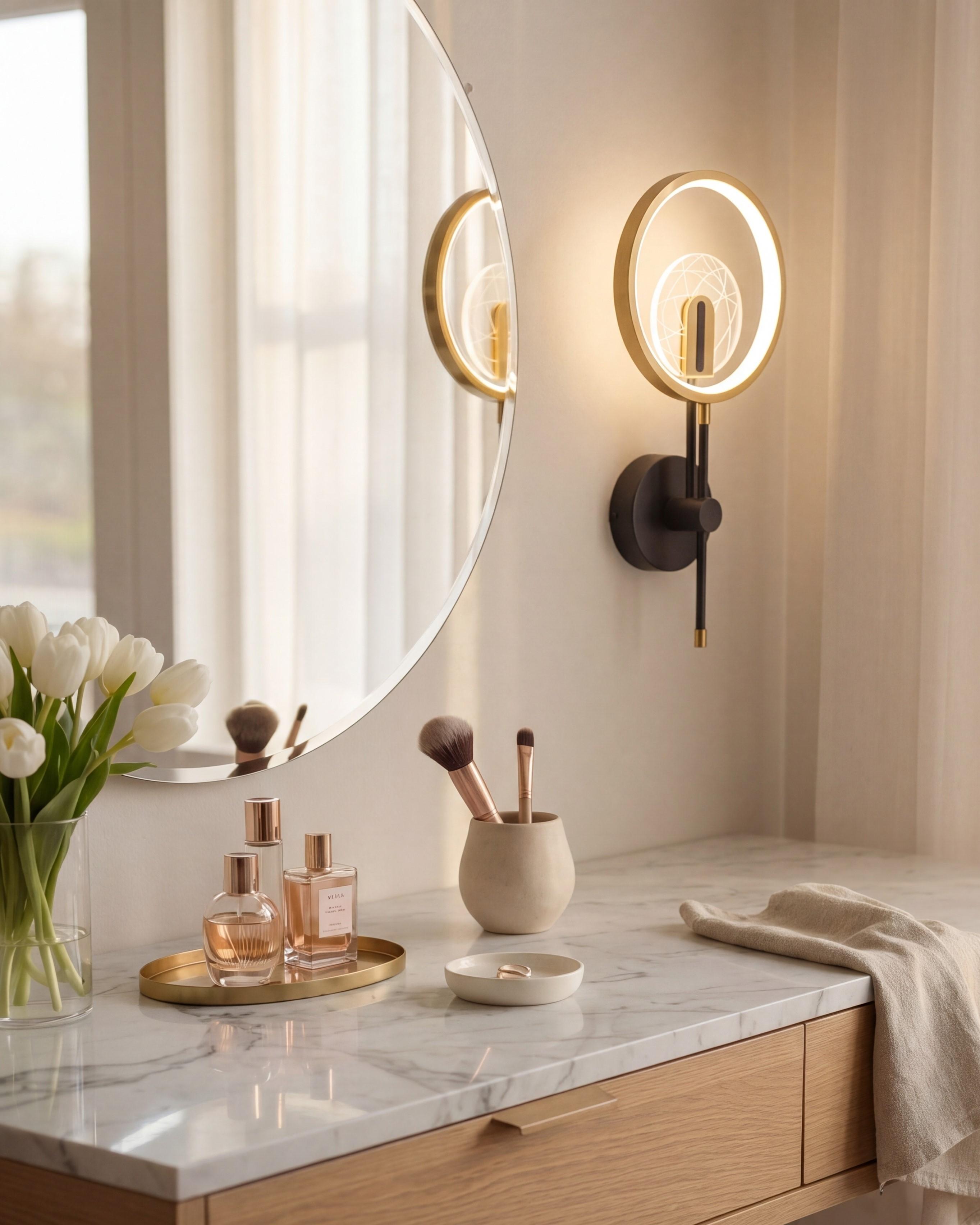 LED wandlamp SAMBRE Metaal Goud Zwart